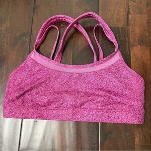 lululemon athletica Heathered Pink Sports Bra